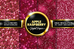Apple Raspberry Digital Papers - 04 Variations Product Image 1