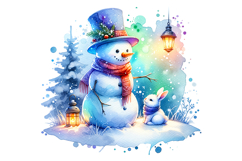 Snow Men Clipart- PNG File Product Image 2