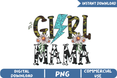 Girl Mama Sublimation, Mother&#039;s Day Png Product Image 1