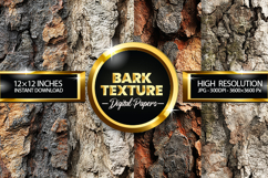 Bark Texture Digital Papers - 04 Variations Product Image 1