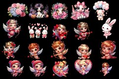 Valentines angel Clipart. Love png Product Image 3
