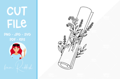 Education floral svg Cut File Product Image 1