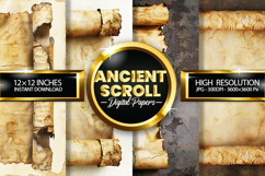 Ancient Scroll Digital Papers - 04 Variations Product Image 1