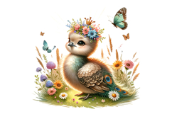 Cute Peacock Clipart - PNG File Product Image 1
