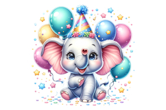 Cute Elephant Clipart - PNG File Product Image 2