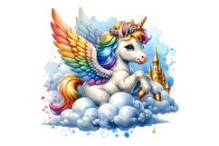 Cute Unicorn Clipart - PNG File Product Image 1