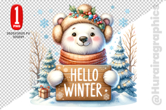 Hellow Winter Clipart - PNG File Product Image 2