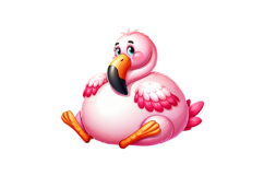 Cute Flamingo Clipart - PNG File Product Image 2