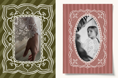 9 Vintage Coquette Wedding Lace Frames Product Image 5