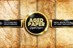 Aged Paper Digital Papers - 04 Variations Product Image 1