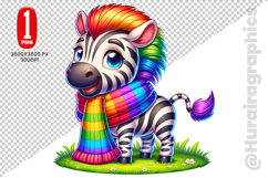 Cute Zebra Clipart - PNG File Product Image 2