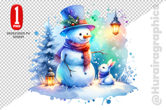 Snow Men Clipart- PNG File Product Image 1