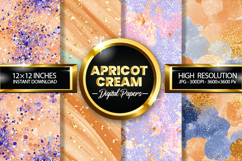 Apricot Cream Digital Papers - 04 Variations Product Image 1