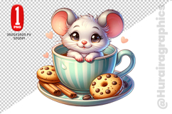Cute Mouse Clipart - PNG File Product Image 1