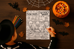 Gothic Halloween Carnival Coloring pages, Creepy Cute PDF Product Image 5