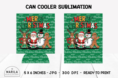 Merry christmas Can Cooler Wrap Sublimation #5 Product Image 1