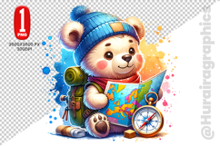 Cute Bear Clipart - PNG File Product Image 1