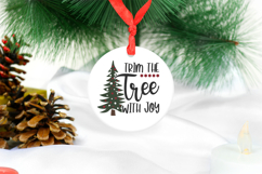 Trim the Tree with Joy SVG Cut File, Christmas Holiday svg Product Image 2