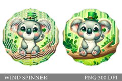 St Patrick Koala Wind Spinner. St Patrick Wind Spinner Product Image 1