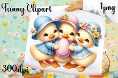 Spring animal clipart|Cute chicken easter animals clipart Product Image 1