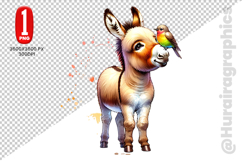 Cute Donkey Clipart - PNG File Product Image 2