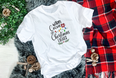 Warm Cocoa and Christmas Lights SVG Cut File, Holiday PNG Product Image 4