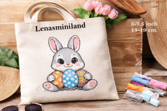 Cross stitch pattern Easter bunny with eggs embroidery digit Product Image 1