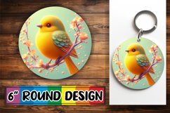 Glitter Bird Sublimation Circle Design Product Image 1