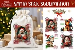 Christmas Santa Sack, 3D Christmas Gift Bag Sublimation Product Image 1