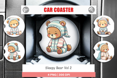 Car Coaster Sleepy Bear Product Image 1