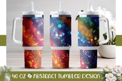 Rainbow Glitter Tumbler Design, Sparkle 40 Oz Tumbler Wrap Product Image 1