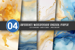 Abstract Watercolor Digital Paper Product Image 1