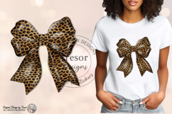 Leopard Bow PNG Chic Animal Print Fashion Ribbon Design Product Image 2