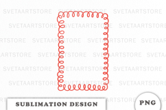 Red Christmas Doodle Frame png Product Image 1