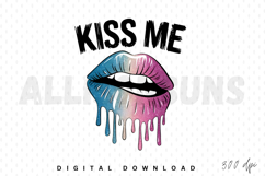 Kiss Me Sublimation PNG, Valentine’s Day PNG Product Image 1