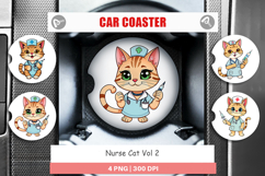 Car Coaster Nurse Cat Product Image 1