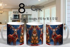 Christmas Deers | Sublimation Mug design bundle, PNG Product Image 1