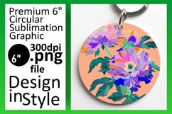 Pop Art Floral Circle/Round Design Product Image 1