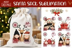Cozy Christmas Santa Sack Template, Cartoon Christmas Print Product Image 1