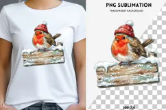 Christmas peeking character png design for T-shirts Product Image 1
