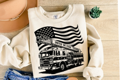 USA Firetruck Svg Design | Svg Cut Files | Shirt Svg Product Image 2