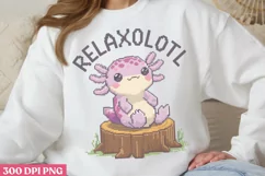 Relaxolotl PNG, Funny Axolotl Sublimation PNG Product Image 2