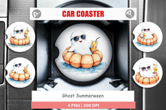 Car Coaster Summerween Ghosts Product Image 1