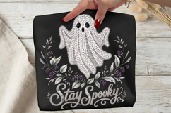 Stay Spooky PNG, Rhinestone Ghost Halloween Sublimation Product Image 1