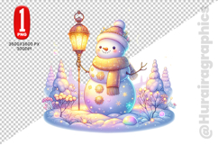 Snow Men Clipart- PNG File Product Image 1