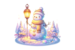 Snow Men Clipart- PNG File Product Image 2