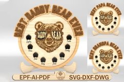 Personalized Daddy Bear Sign SVG, Best Daddy Bear Ever Svg Product Image 1