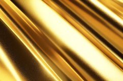 A shiny gold metallic surface with smooth folds &amp; reflection Product Image 1