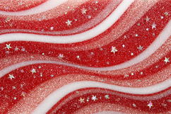 A red &amp; white glittery background with wavy &amp;stars Product Image 1