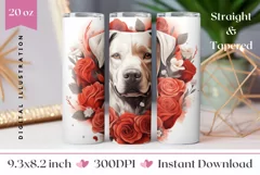 Staffordshire Tumbler Sublimation, Pitt Bull Tumbler PNG Product Image 1